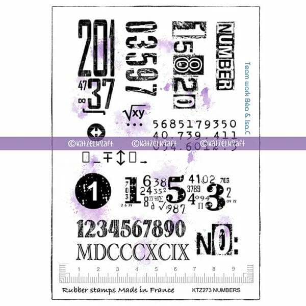 stamp-scrapbooking-rubber-unmounted-sheet-A6-numbers-KTZ273