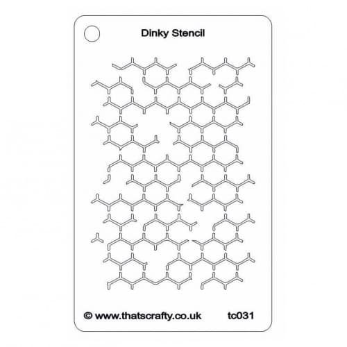 Thats-Crafty-Dinky-Stencil-Reverse-Honeycomb-Hintergrund-TC031