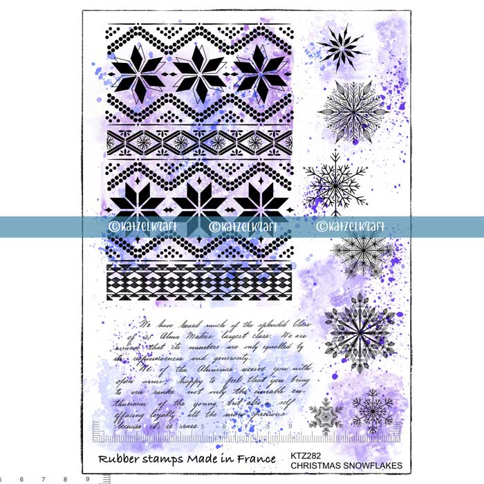 stamp-scrapbooking-rubber-unmounted-sheet-A5-Christmas-flakes-flakes-KTZ282