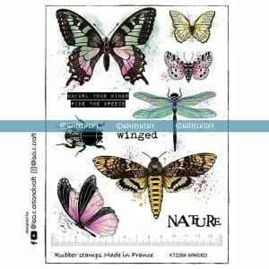 stamp-scrapbooking-rubber-unmounted-sheet-A5-butterfly-butterflies-butterflies-KTZ284