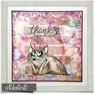 chat pensif tampon scrapbooking dainius collection a6