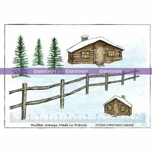 stamp-scrapbooking-rubber-unmounted-A6-board-stamp-cabin-under-the-snow-KTZ306