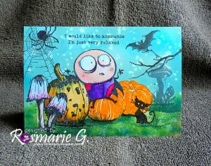 Pumpkin Fields - A5 Halloween stamps photo review