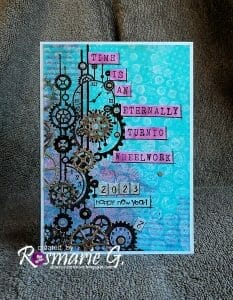 Engrenage - Tampons scrapbooking - A5 photo review