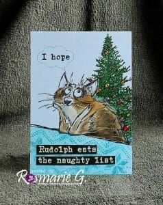 Thoughtful Cat - Scrapbooking Stamp -Dainius collection -A6 photo review